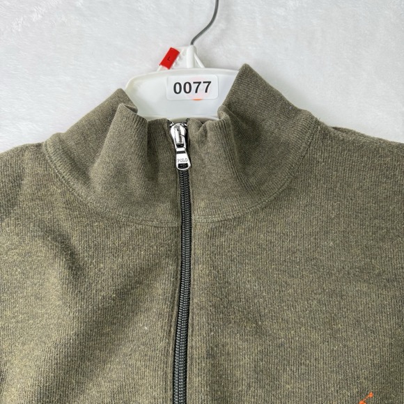 Polo Ralph Lauren Performance Sweater Jacket Mens XL Olive Green Full Zip - Picture 8 of 8